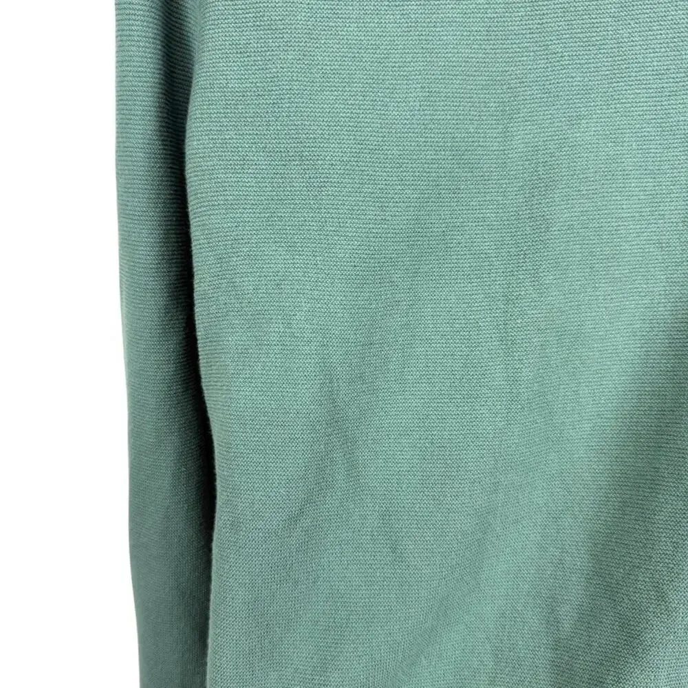 J Crew Mens Green 100% Cotton Pullover Sweater Long Sleeve Crew Neck NWT sz S